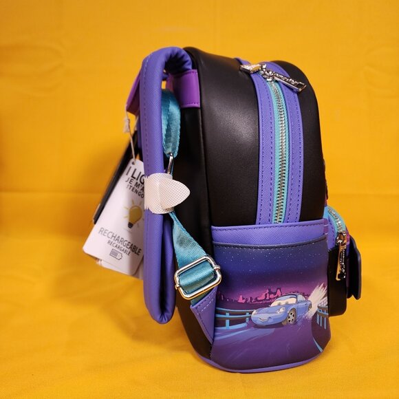 Loungefly Disney Cars Lightning McQueen & Sally Nighttime Light-Up Mini Backpack main image 6